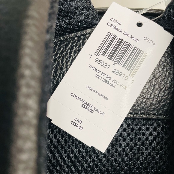 NWT Thompson Backpack In Signature Jacquard with Varsity Stripe - Picture 6 of 14